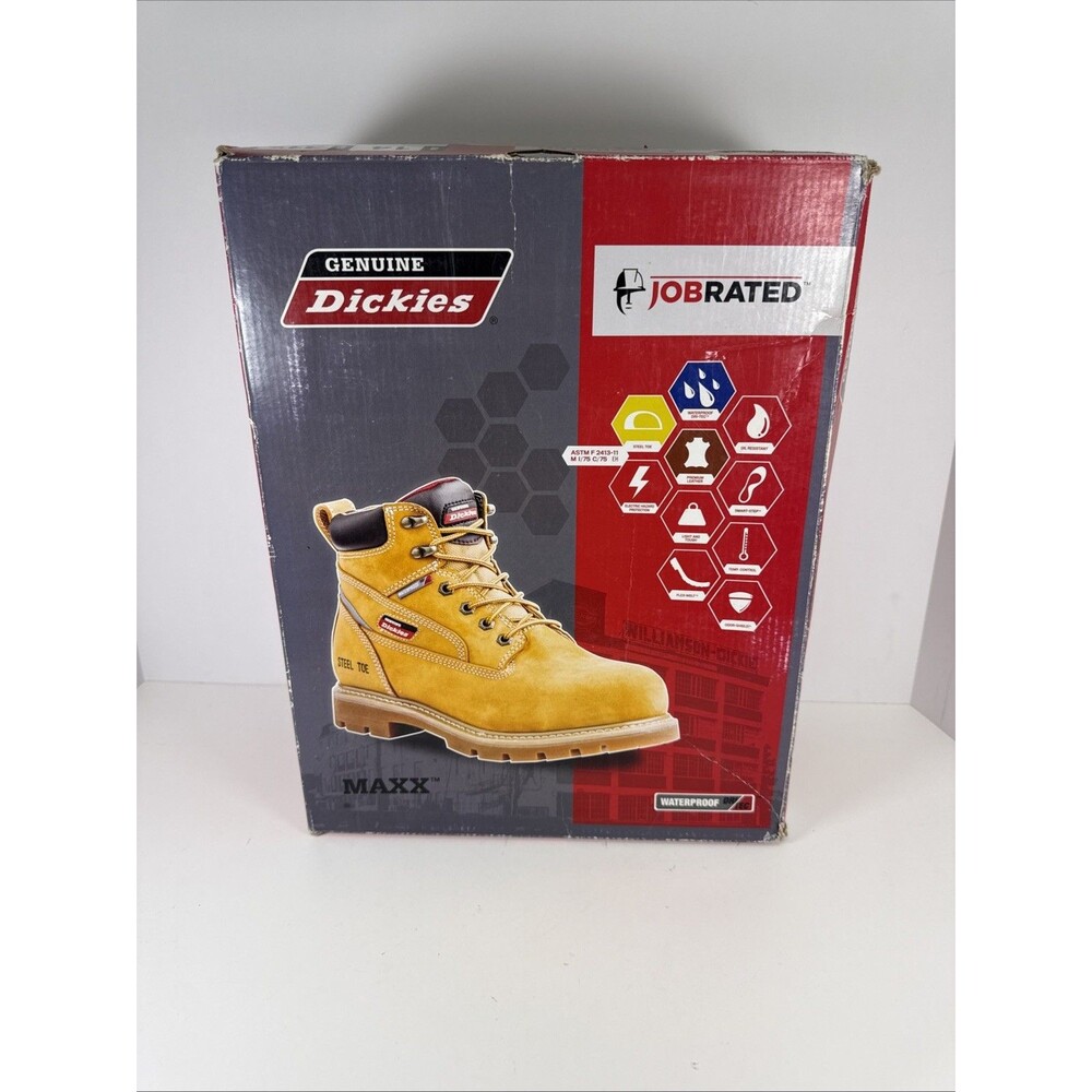 Genuine Dickies Men's JobRated Maxx Waterproof Work Steel Toe Boots Size 14 NEW